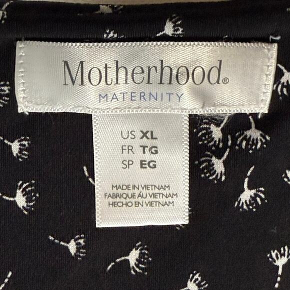 Motherhood Maternity Faux Wrap Floral Tie Waist Dress Black Women’s XL - Picture 5 of 8